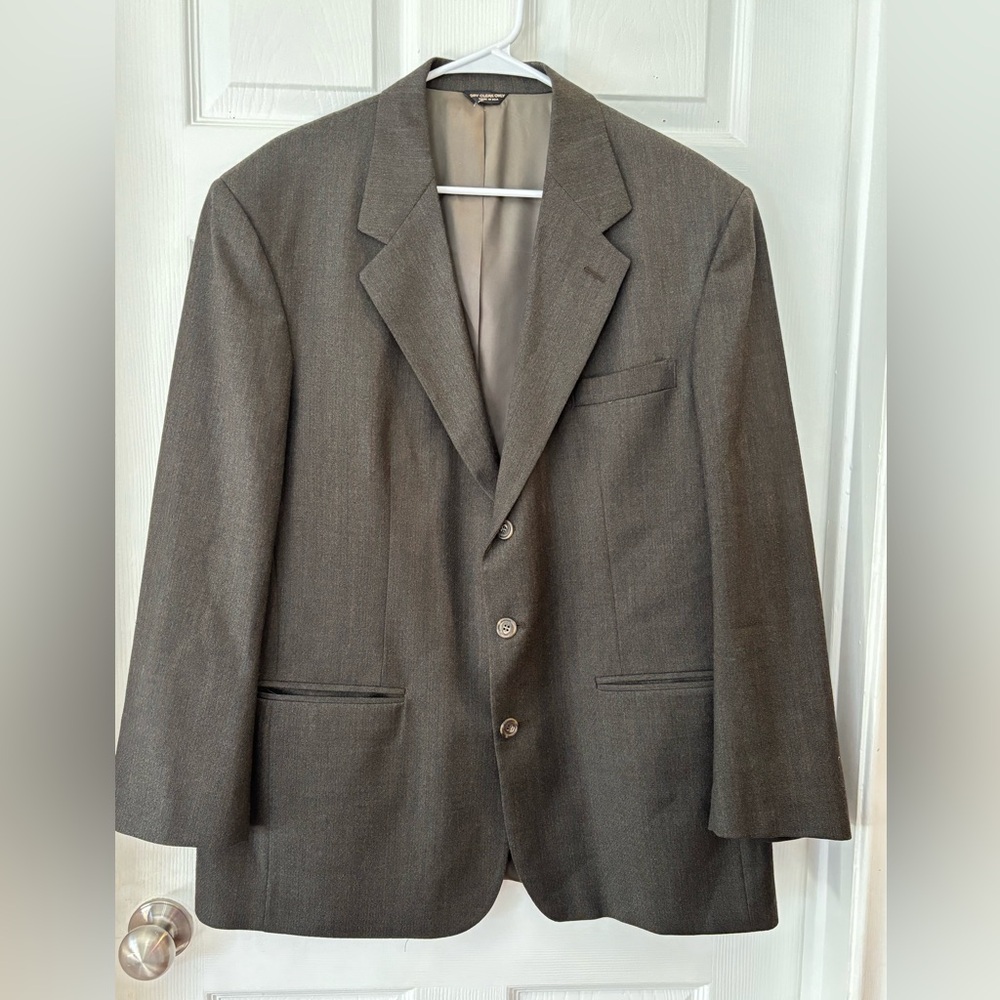 Vintage Bill Blass Men's Gray Blazer‎ Sport Coat Size 44 Crowley's Michigan